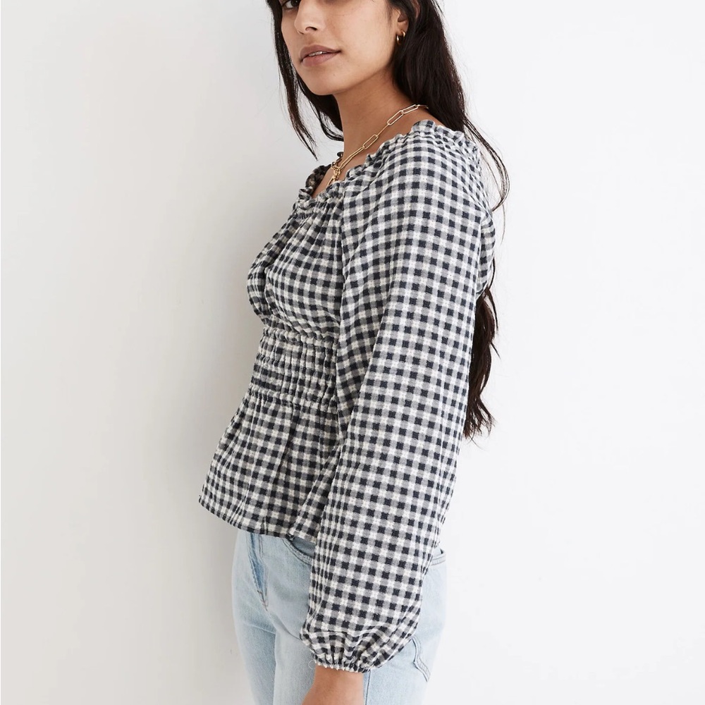 Madewell Textured Sofia Gingham Top - image 3